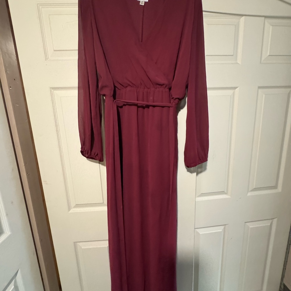 Elegant Plum Maxi Dress David’s Bridal